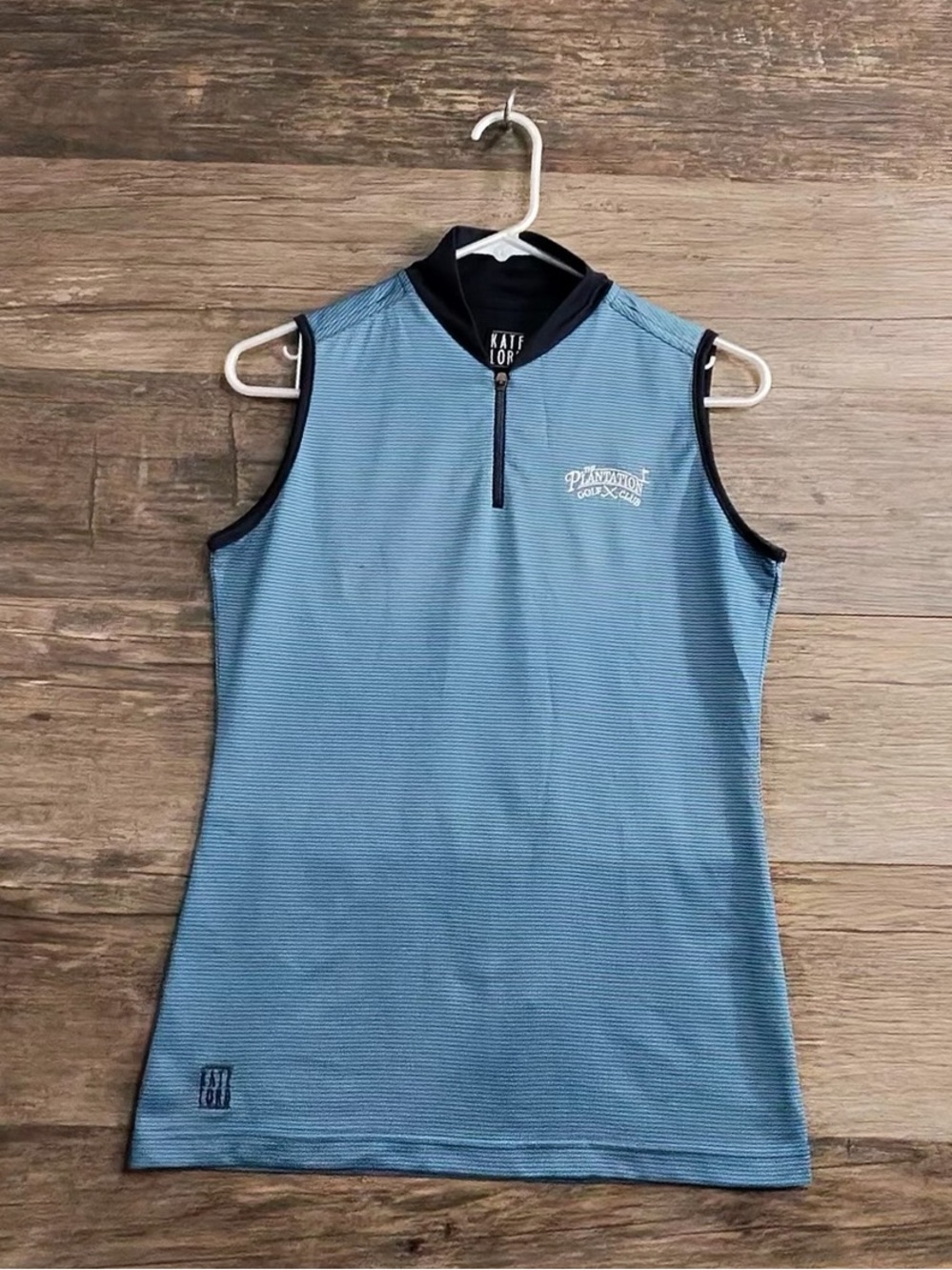 KATE Lord Blue Sleeveless Zip Golf Tank